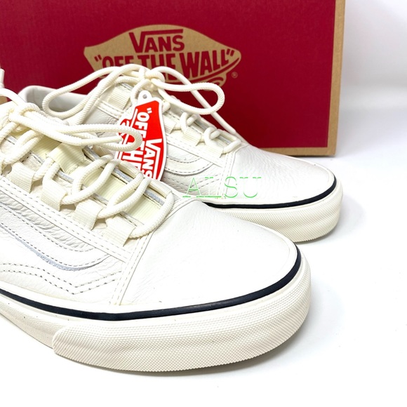 VANS Old Skool Ghillie Leather Marshmallow Women’s - Picture 2 of 12